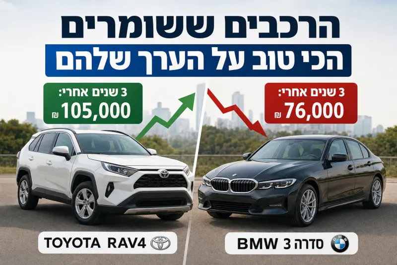 הרכבים ששומרים הכי טוב על הערך שלהם