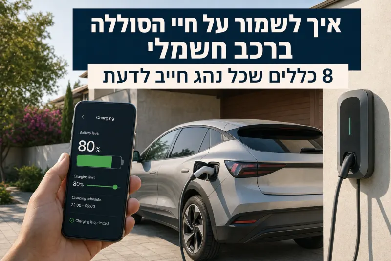איך לשמור על חיי הסוללה ברכב חשמלי - 8 כללים שכל נהג חייב לדעת