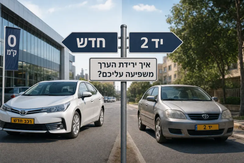 רכב חדש או יד 2: איך ירידת הערך משפיעה עליכם?