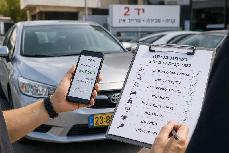 המדריך השלם לרכישת רכב יד 2 בישראל, 2026