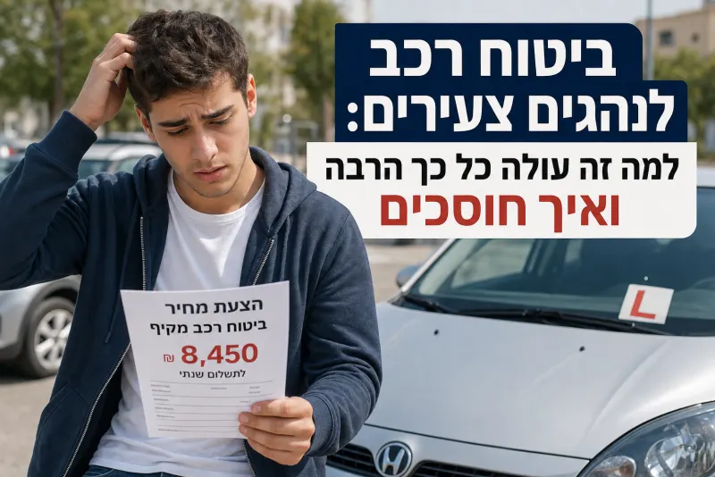 ביטוח רכב לנהגים צעירים: למה זה עולה כל כך הרבה ואיך חוסכים